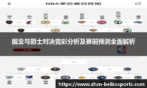 掘金与爵士对决竞彩分析及赛前预测全面解析