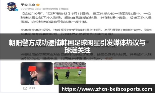 朝阳警方成功逮捕韩国足球明星引发媒体热议与球迷关注